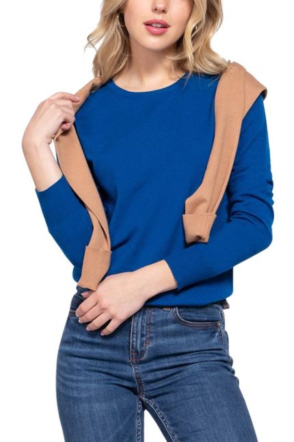 Long Sleeve Crew Neck Basic Sweater