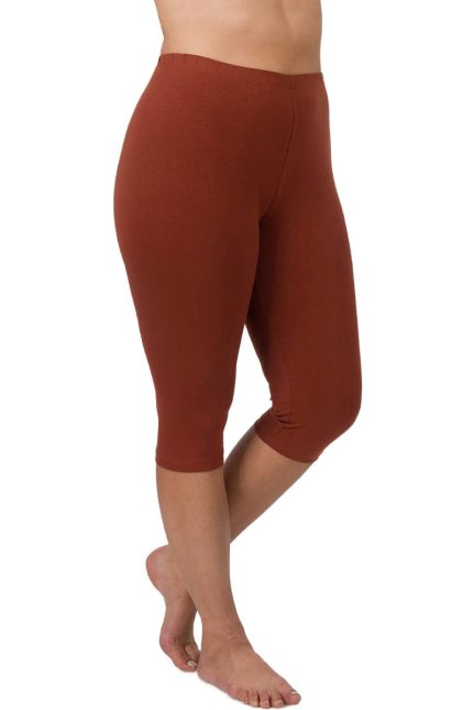 Plus Premium Cotton 17 Inch Capri Leggings