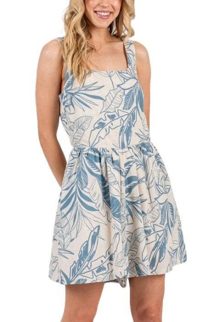 Scoop Neckline Sleeveless Romper