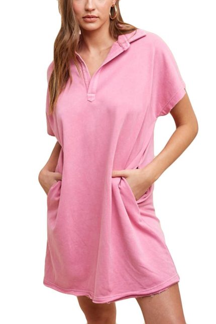Mineral Washed French Terry Dress