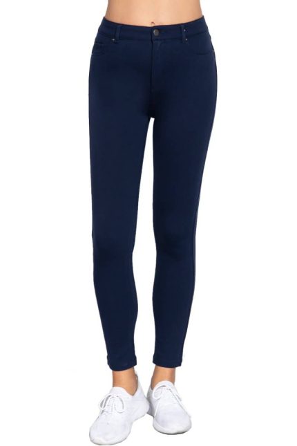 5 Pockets Shape Skinny Ponte Mid Rise Pants