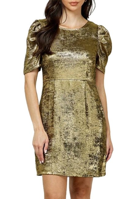 Metallic Shift Dress