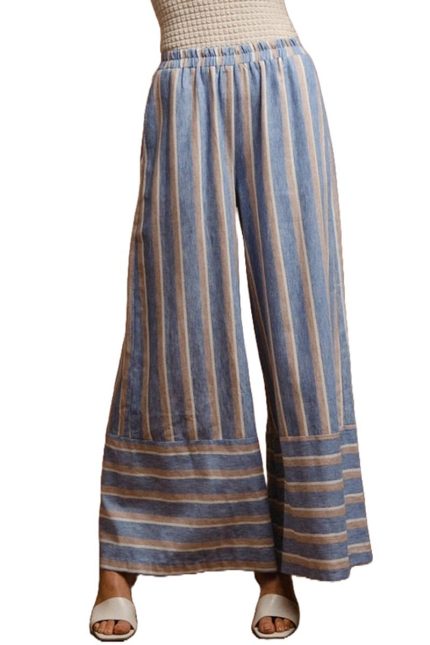 Stripe Woven Wide Pants