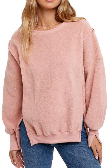 Crewneck Teddy Pullover