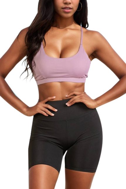 Racerback Cutout Sports Bra