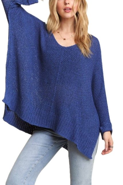 Loose Fit Round Neck Basic Knitted Sweater