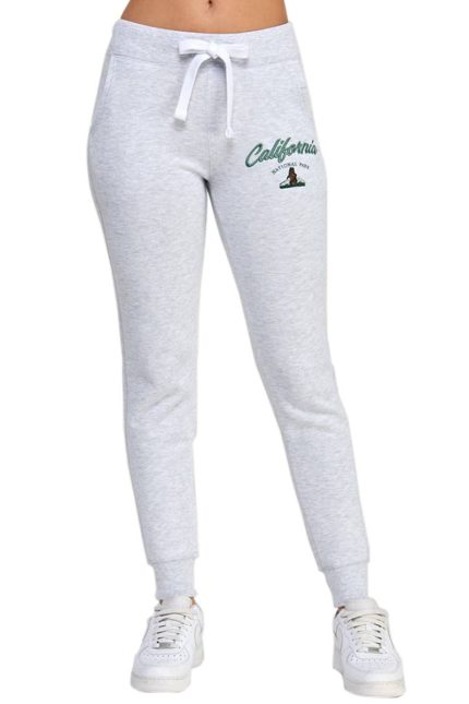 Fleece Basic Sweatpants With National Park Emb