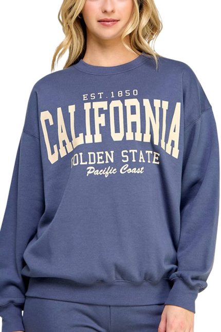 Fleece Relaxed Fit Oversized Sweatshirt