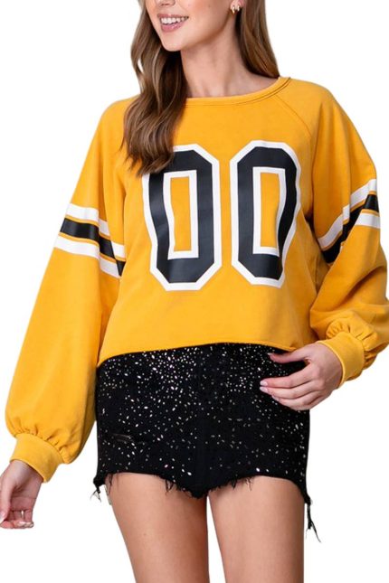 Game Day Football Mineral Wash Top