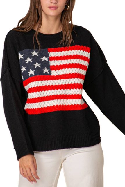 Patriotic Usa American Girl Sweater
