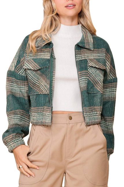 Plaid Print Jacket