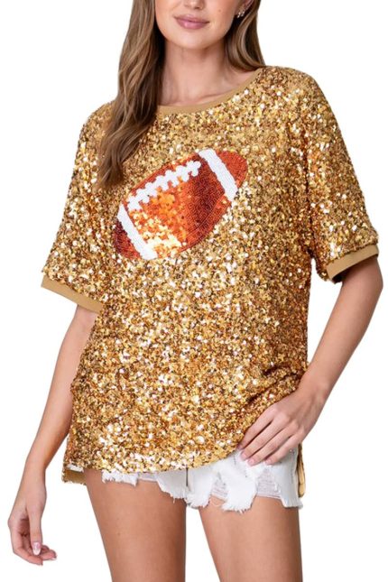 Game Day Football Sparkly Top
