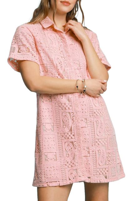 Lace Button Down Dress