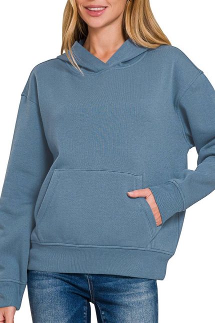 Fleece Kangaroo Pocket Hoodie