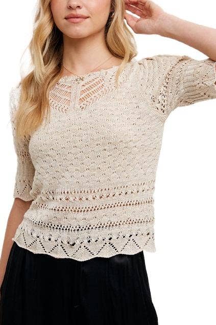Sheer Crochet Top