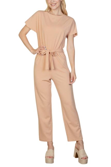 Tie Waist Relaxed Jumpsuit