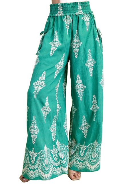 Elastic Waist Relaxed Fit Pants