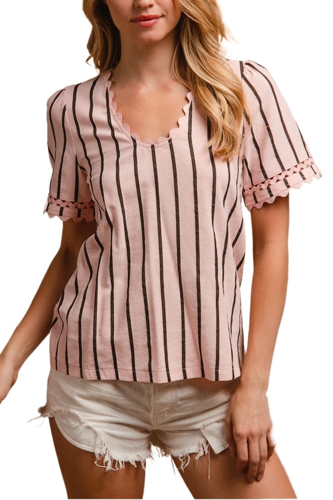 Scalloped Edge Details Top