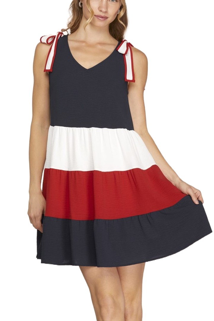 Color Block Mini Dress