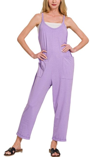Spaghetti Strap Pocketed Jumpsuit
