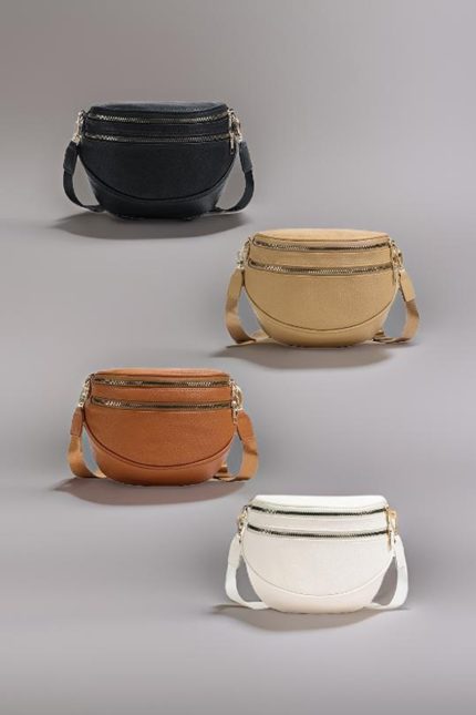 Vegan Leather Multi Pocket Crossbody Chest Bum Bag
