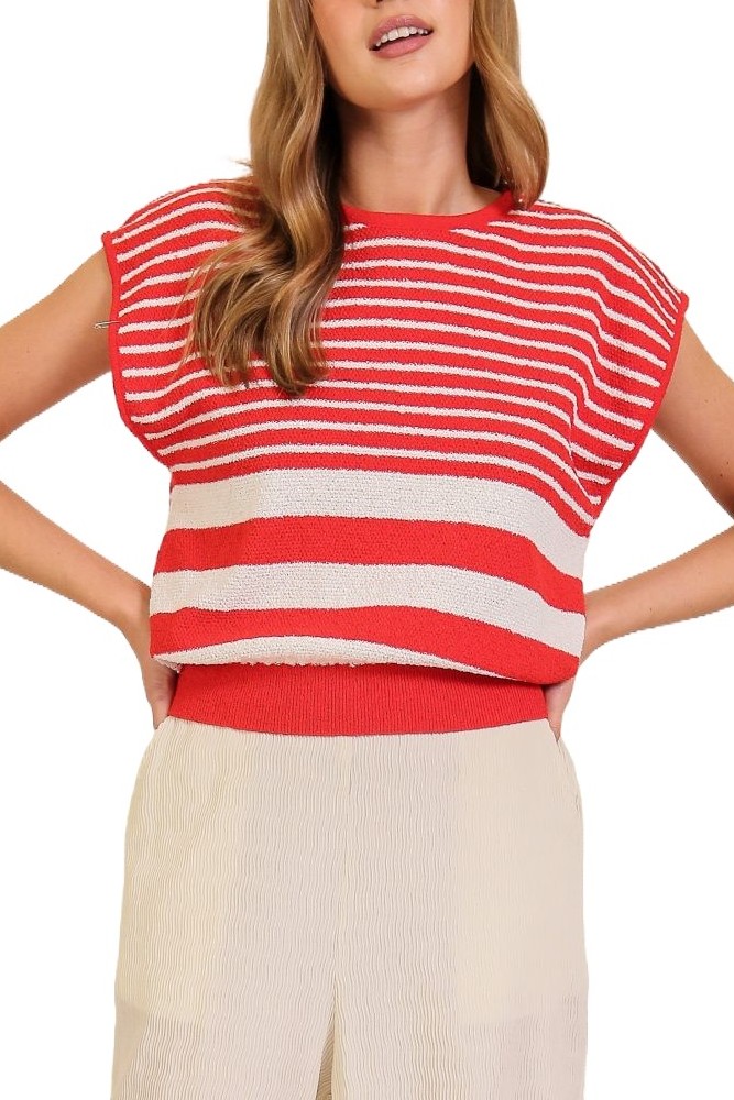 Striped Serenity Sleeveless Top