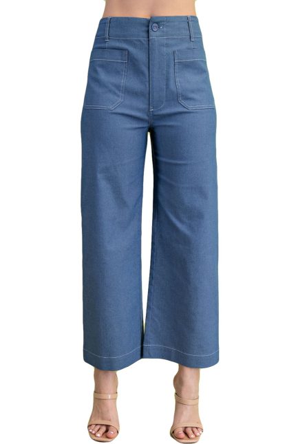 Cropped Wide Leg Pants