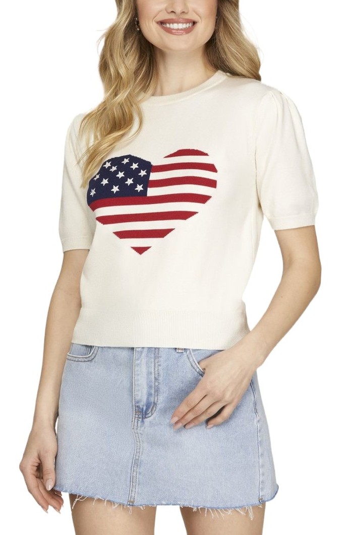 American Flag Sweater Top