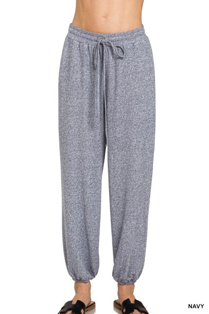Soft Melange Hacci Jogger With Pockets