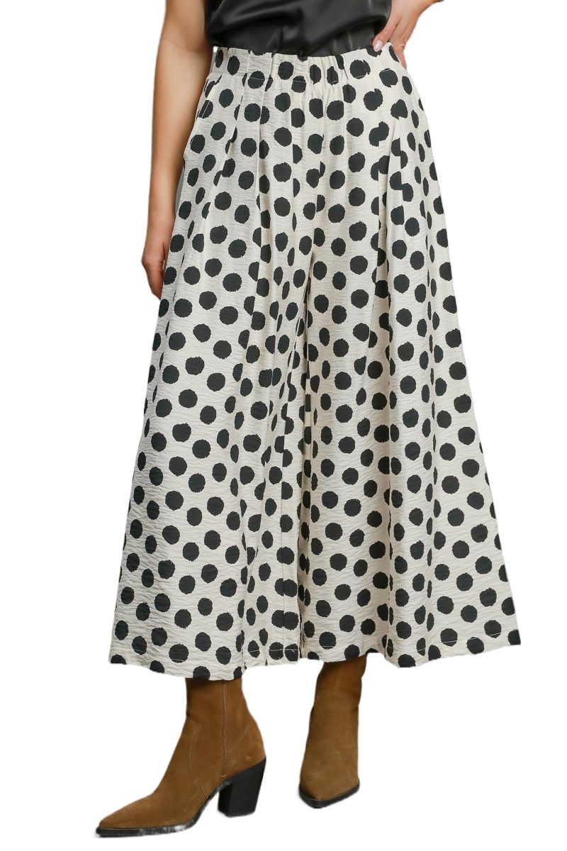 Playful Polka Wide Leg Pants
