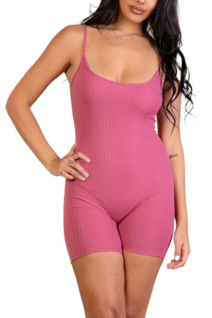 Ribbed Bodycon Romper