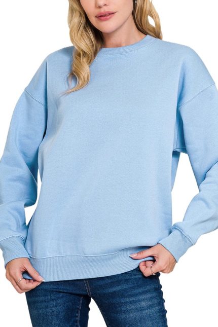 Fleece Crewneck Pullover Sweatshirts