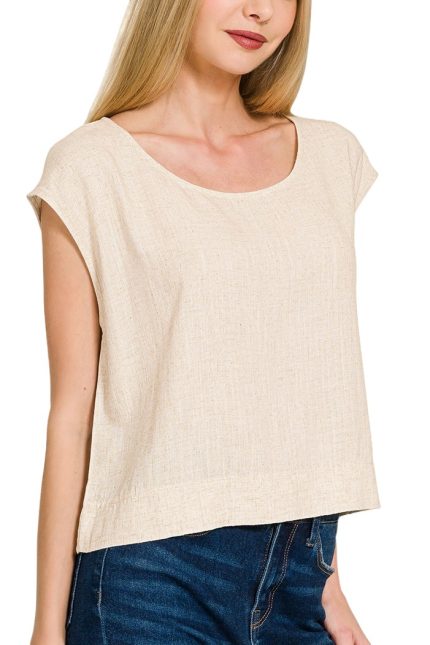 Linen Sleeveless Top