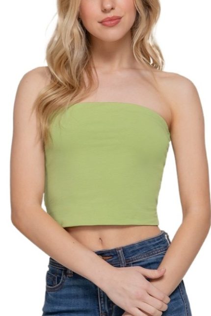 Solid Crop Tube Top