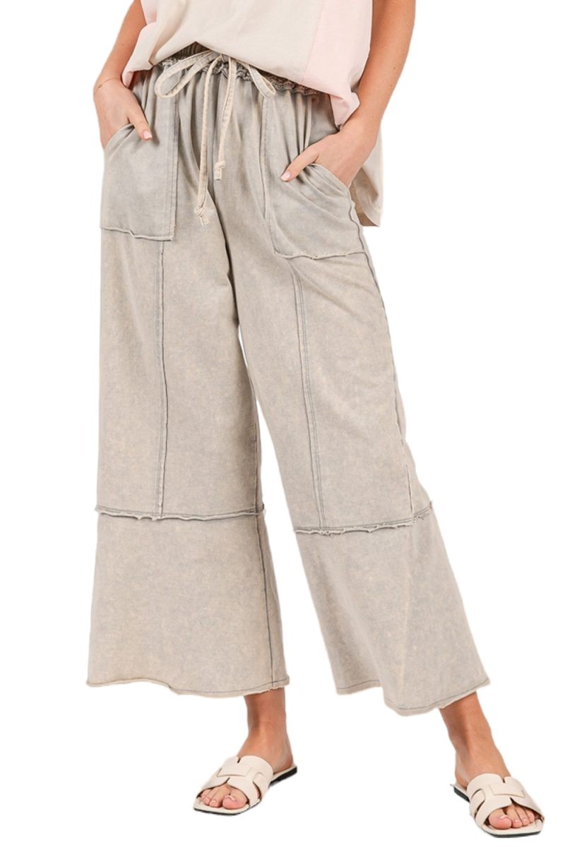 Mineral Washed Terry Knit Pants