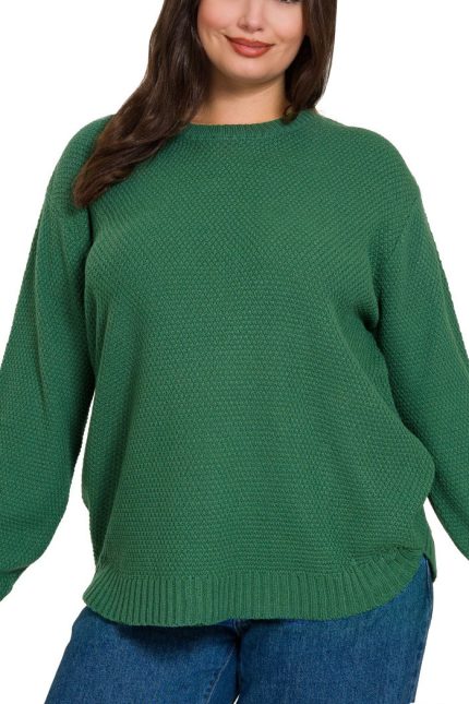 Plus Round Neck Basic Sweater