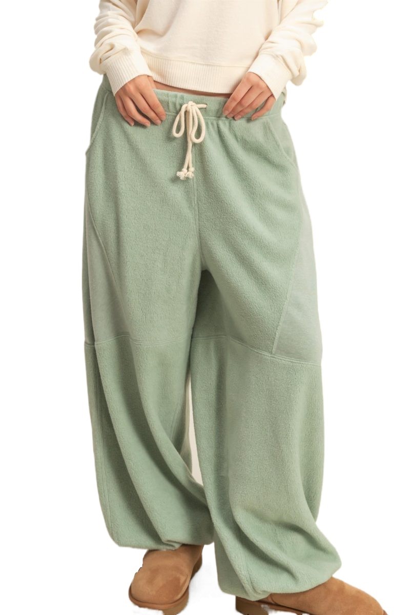 Contrasting High-waist Casual Sweatpants