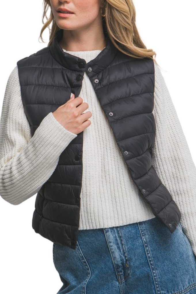 Packable Sleeveless Quilted Puffer Jacket