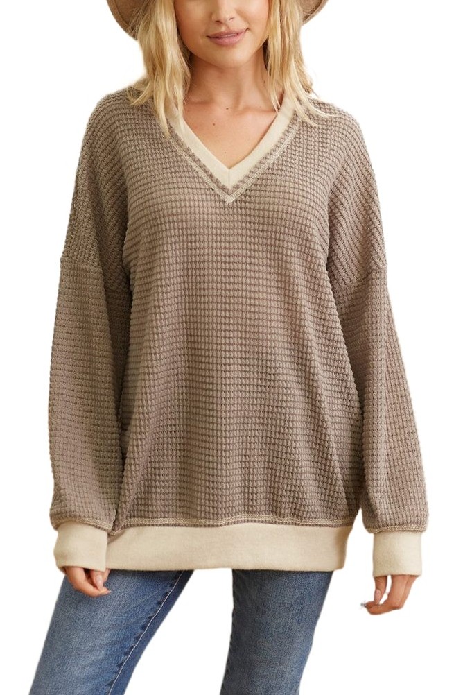 The Belle Heavy Waffle Sweater