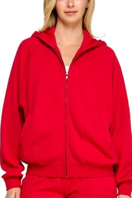 Basic Fleece Zip Up Hoodie