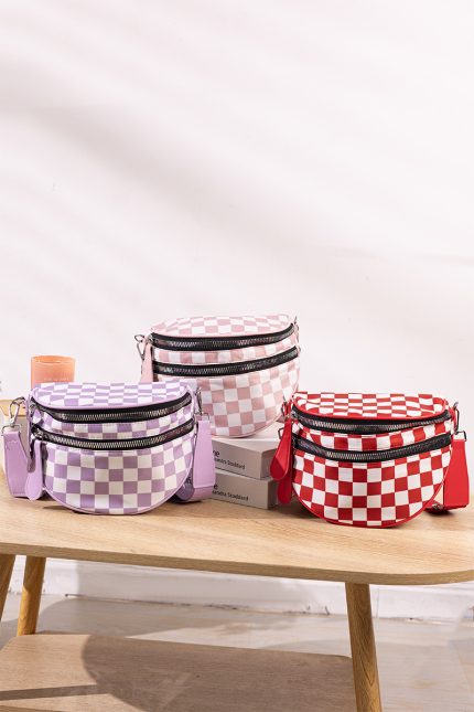 Double Zip Crescent Sling Bum Bag