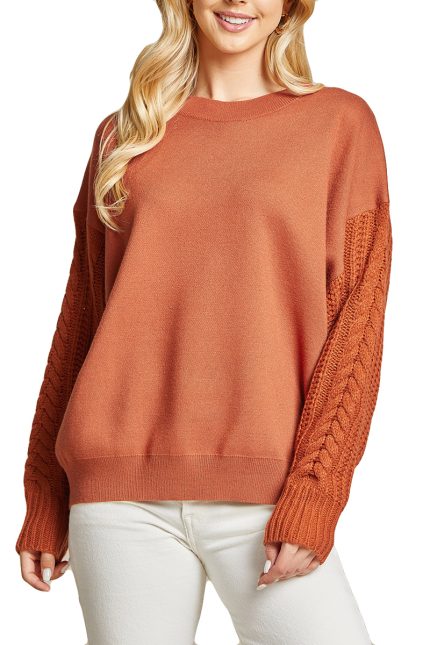 Knitted Sleeve Sweater