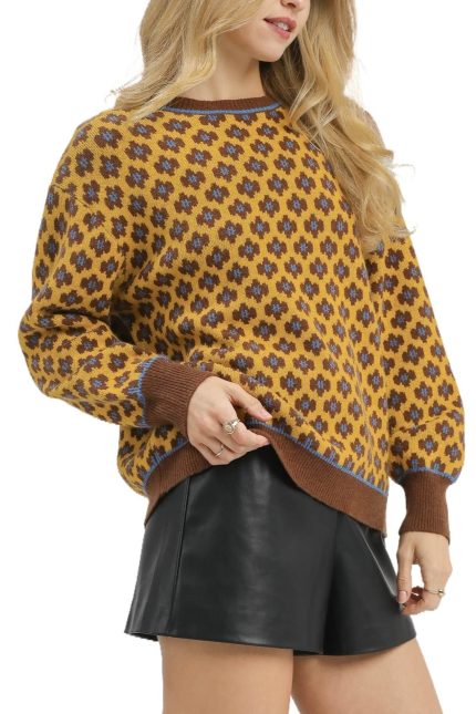 Abstract Print Crew Neck