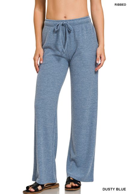 Ribbed Drawstring Lounge Pants