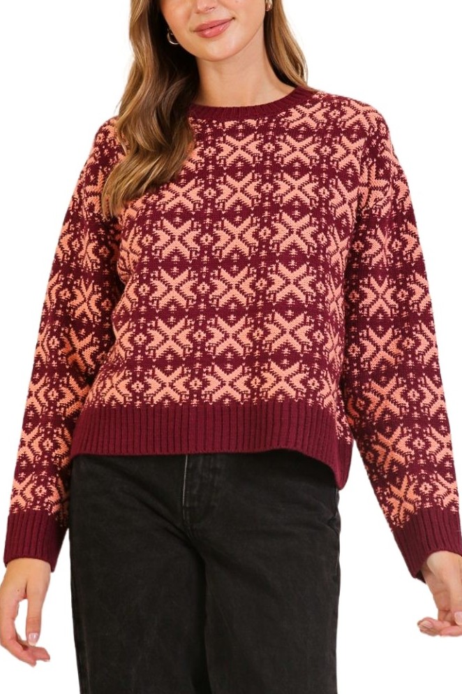 Geometric Fair Isle Sweater