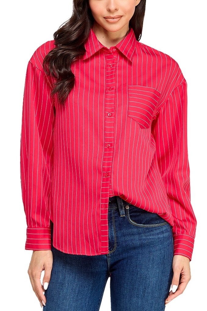 Striped Button Down Blouse