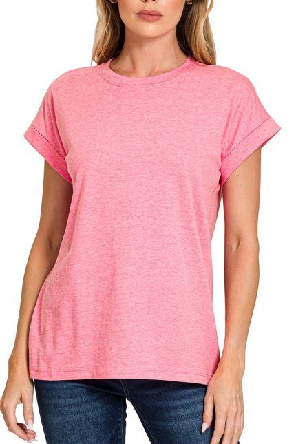 Cotton Crew Neck Short Sleeve T-shirt