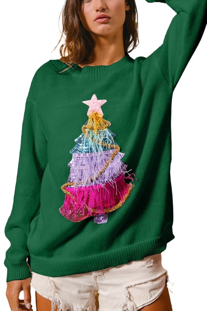 Christmas Tree Sweater Top
