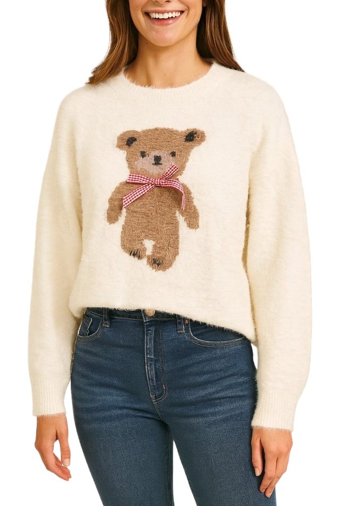 Fuzzy Teddy Bear Sweater