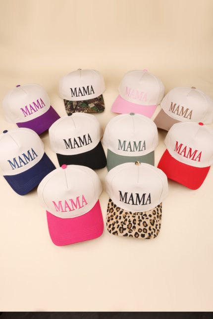 Mama Two Tone Canvas Cotton Cap